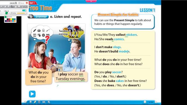 [TIẾNG ANH 7] [MỚI 2022] I Learn Smart World 7 - SB - Unit 1. Free Time - Lesson 1 смотреть онлайн