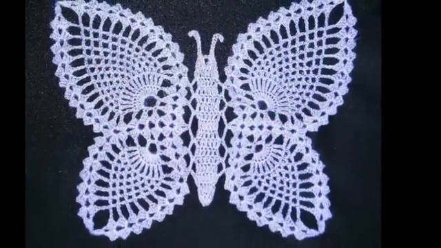 САЛФЕТКА БАБОЧКА крючком - 2019 / CLOTH BUTTERFLY hook / TUCH BUTTERFLY Haken смотреть онлайн
