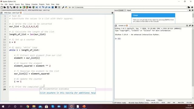 Python Tutorial #9 - "While" loops смотреть онлайн
