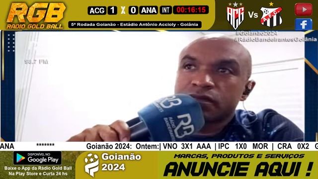 AO VIVO:  CAMPEONATO GOIANO DA PRIMEIRA DIVISÃO  - 2024