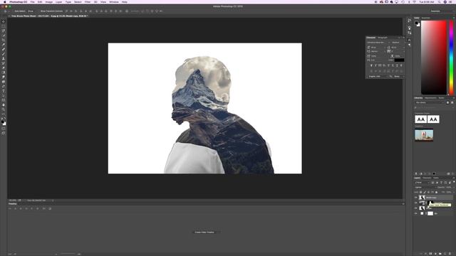 Double Exposure Effect | Photoshop Tutorial (Easy Technique!) смотреть онлайн