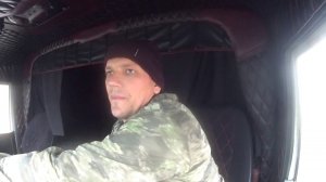 Зерновоз. Выгрузка Камаза  карьерника с прицепом не расцепляясь