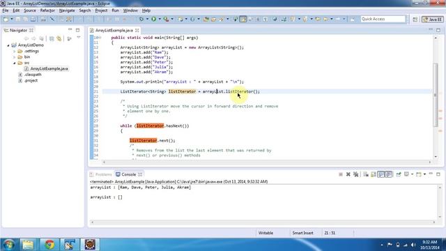 How to remove elements from the ArrayList using ListIterator? | Java Collection Framework смотреть онлайн