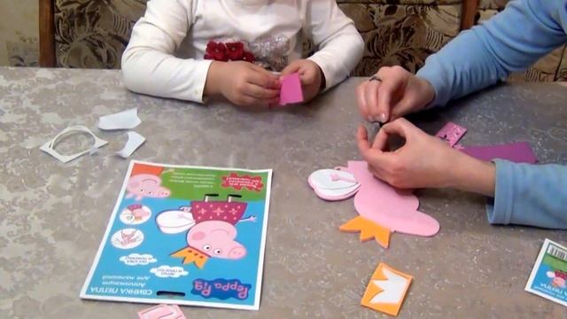 Аппликация " Свинка Пеппа " . Applique " Peppa Pig " смотреть онлайн