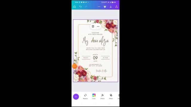 #How to make| Welding Invitation Card in canva editor app|| смотреть онлайн