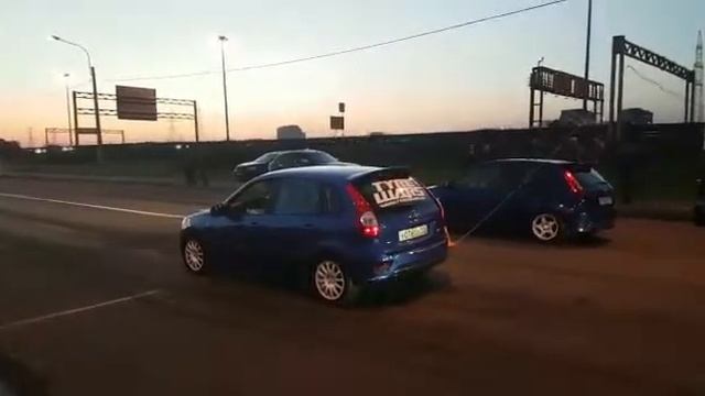 Ford Fiesta ST vs Kalina Sport. Run 2 смотреть онлайн