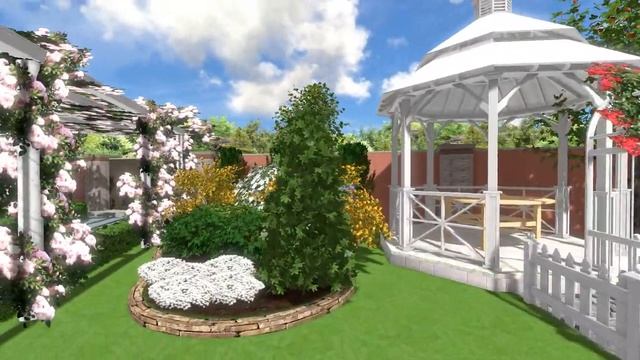 №4 - Realtime Landscaping Architect (клумба из красивоцветущих кустарников) смотреть онлайн