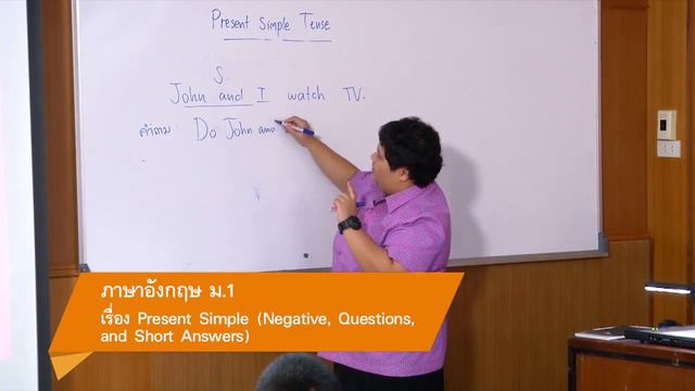 06 ภาษาอังกฤษ ม 1Present Simple Negative , Questions , and Short Answers смотреть онлайн