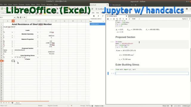 Engineering Calculations: Handcalcs-on-Jupyter vs. Excel смотреть онлайн