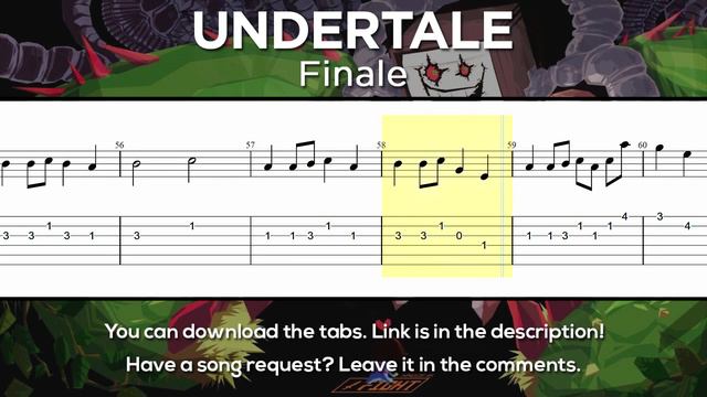 Undertale - Finale Guitar Tutorial [TABS] (Easy) смотреть онлайн