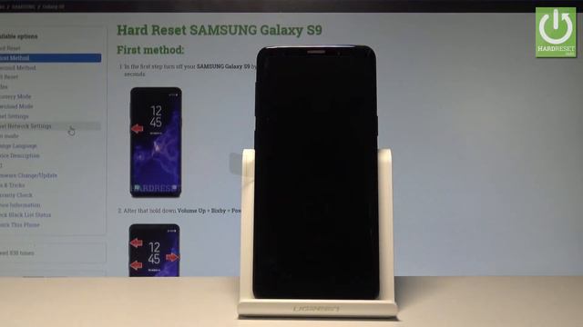 How To Hard Reset SAMSUNG Galaxy S9 - Wipe All Data / Restore Android