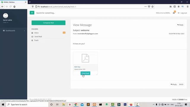 email system project in php смотреть онлайн