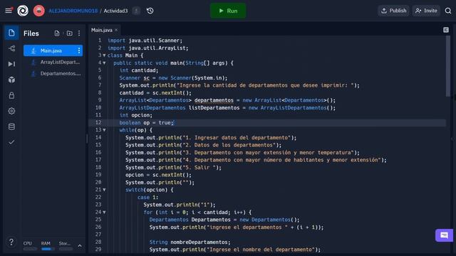 Departamentos java Actividad3 Replit Google Chrome 2022 06 12 20 46 40 смотреть онлайн