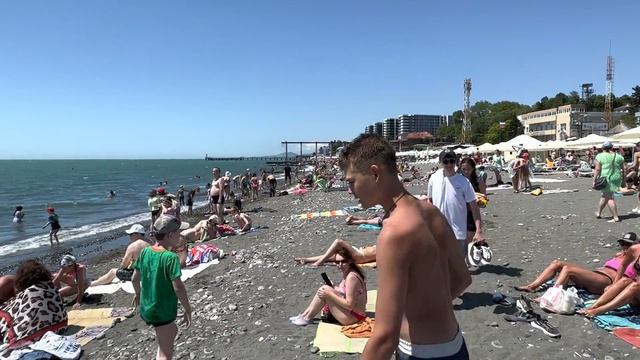 АДЛЕР СЕЗОН 2023/ КУРОРТНЫЙ ГОРОДОК / ВСЕ ПЛЯЖИ АДЛЕРА / ЖАРА И ТОЛПЫ НАРОДУ / НОВЫЙ МАНДАРИН смотреть онлайн