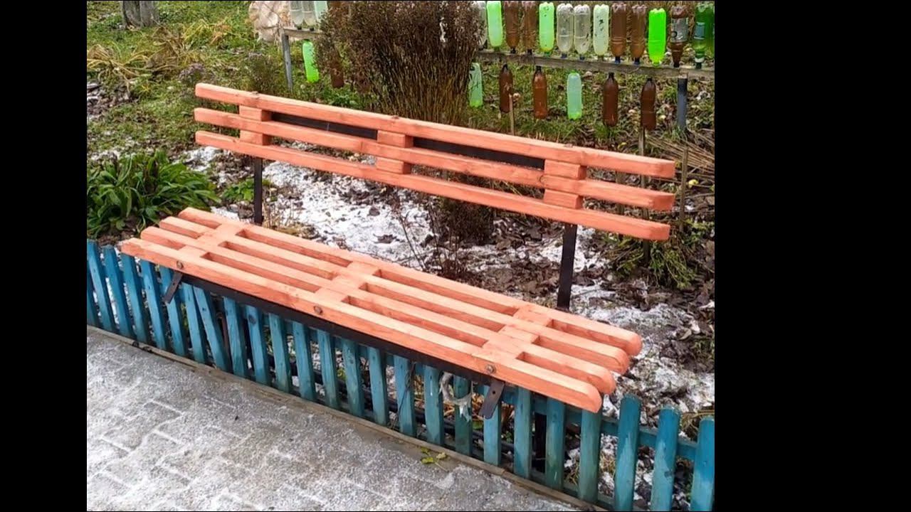 Простая скамейка на дачу своими руками. смотреть онлайн