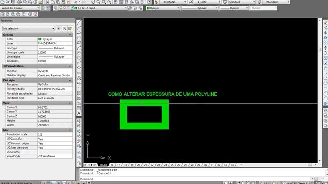 COMO ALTERAR A ESPESSURA DE UMA POLYLINE NO AUTOCAD смотреть онлайн