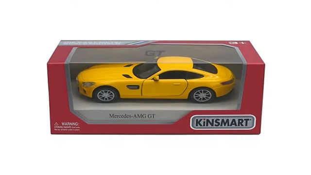 Видео обзор Модель машины Kinsmart Mercedes-AMG GT, инерционный, 1/36 смотреть онлайн