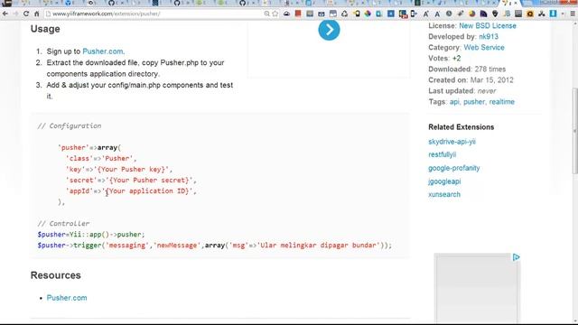 How to Yii Social Network Real Time Notification (Pusher API) смотреть онлайн
