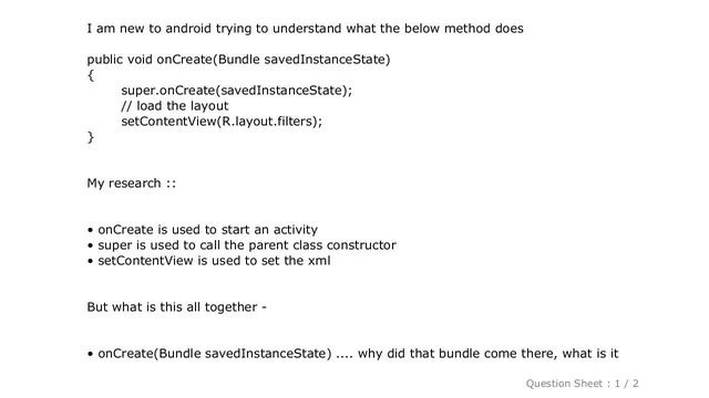 Android : What is a OnCreate method in android смотреть онлайн