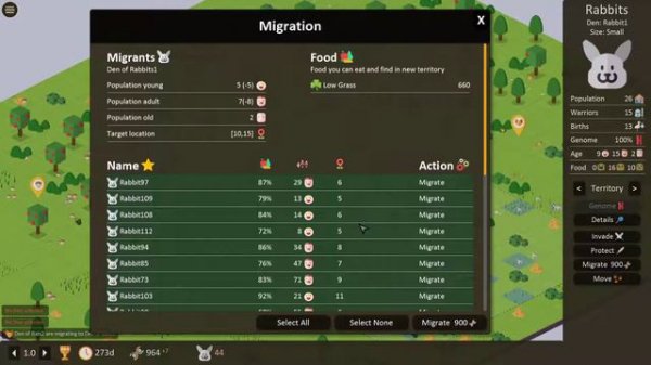 Territory - animals genetic strategy Gameplay  - Perfect game for low end PC