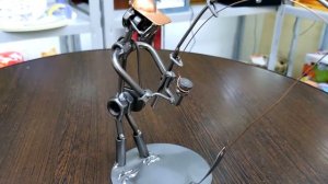 Фигурка из металла "Рыбак", h=19 см