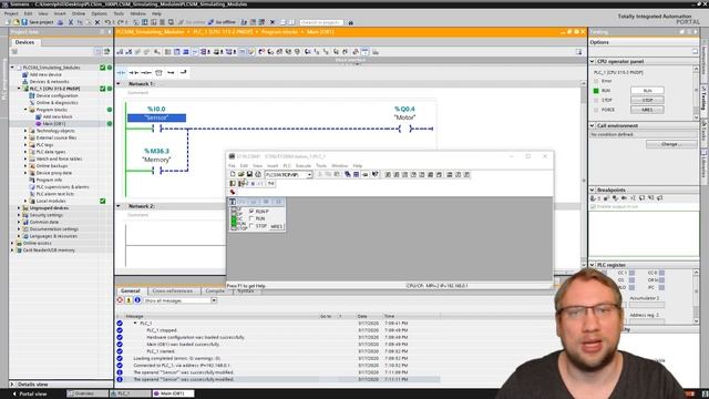 TIA Portal: PLC Simulation (PLCSIM Simulating Modules S7-300) смотреть онлайн