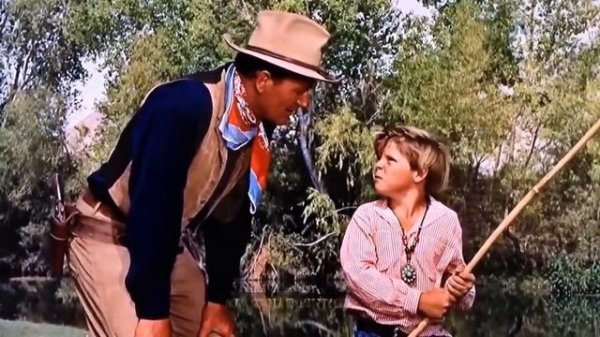 HONDO "Swimming Lesson" 1953 Warner Brothers John Wayne Geraldine Page