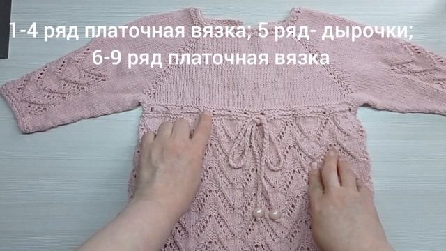 Платье спицами для девочки. Описание. смотреть онлайн