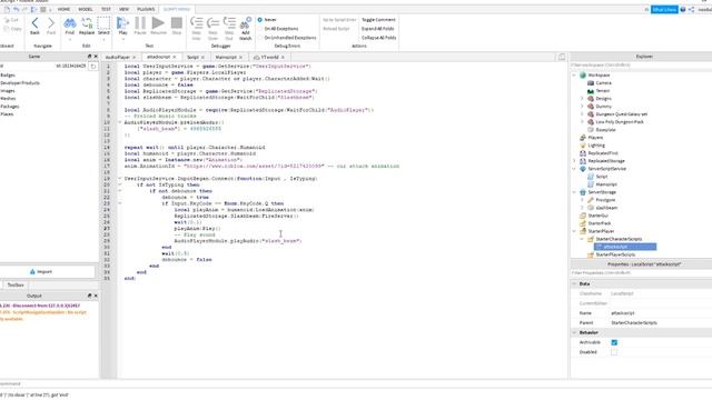 Roblox Studio Tutorial - Weapon Skill Attack, Damage, Sound, Animation, over time damage, Auto Equi смотреть онлайн