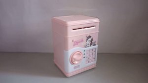 Детский игрушечный сейф Единорожка с кодовым замком, со светом и музыкой.