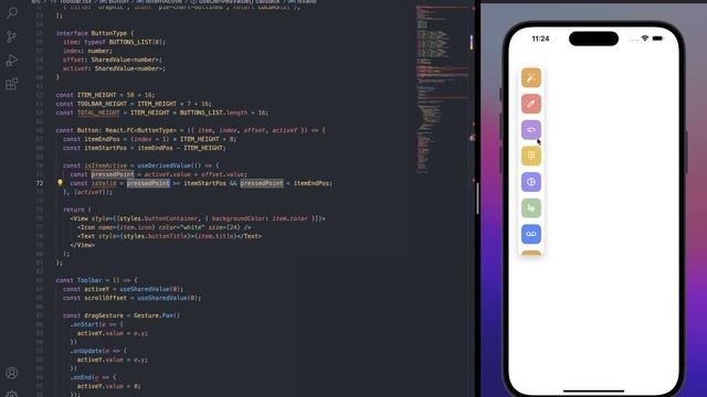 Creating Vertical Animated Toolbar in React Native (Reanimated) смотреть онлайн