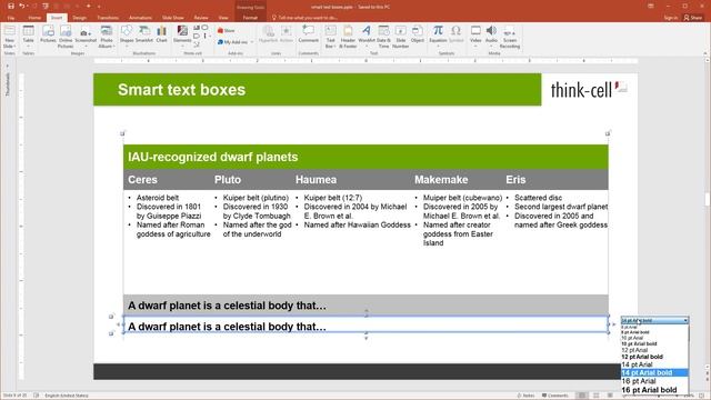 think-cell's smart text boxes смотреть онлайн