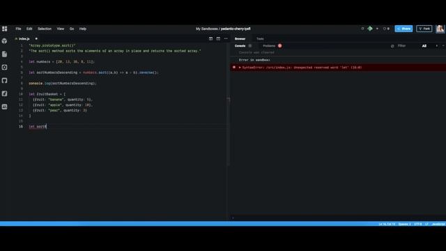 Sorting Arrays and Objects in Js смотреть онлайн