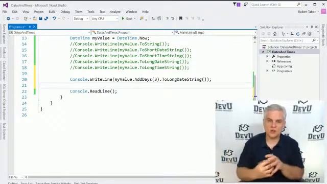 Working with Dates and Times in C# смотреть онлайн