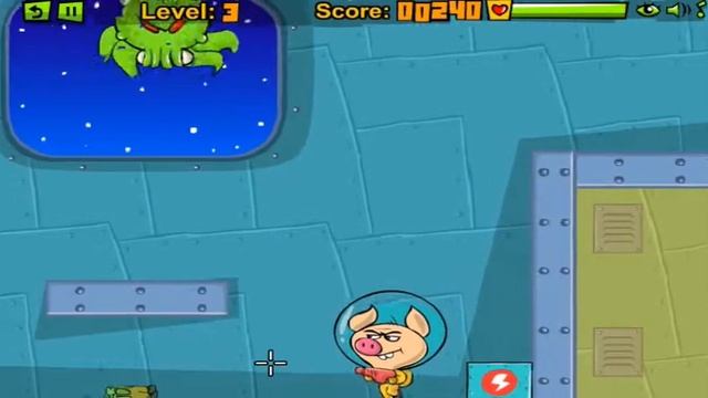 Free Flash Online Games - Pig Nukem gameplay - part 1 смотреть онлайн
