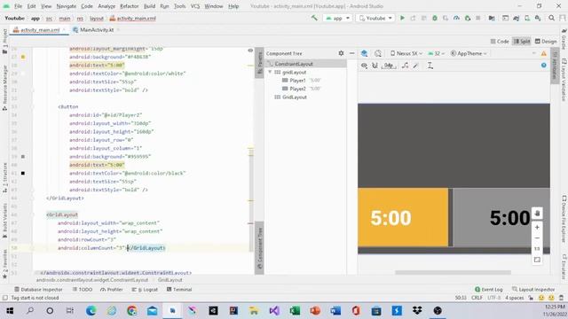Android Studio Chess Clock Tutorial | Part - 1 | Layout | Using Kotlin смотреть онлайн