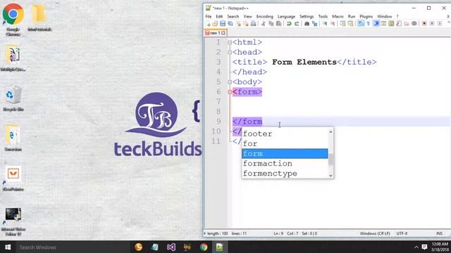Form tag and it's elements || How to create textbox in html смотреть онлайн