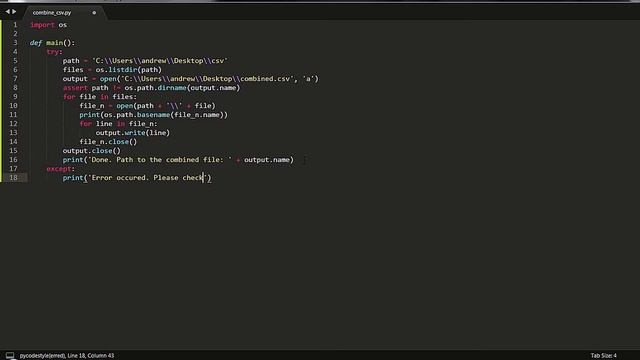 Python: combine csv files смотреть онлайн