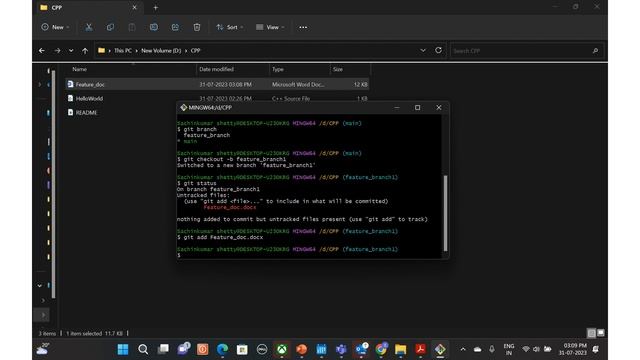 How to add & commit files, push & create pull request and merge in Git смотреть онлайн