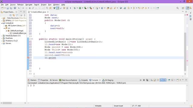 Basic LinkedList Code in Java Without Collections смотреть онлайн