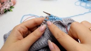 Детские штаны спицами  на бретелях мастер класс