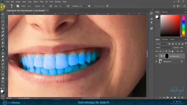 Teeth whitening | By Adobe Photoshop CC 2018 смотреть онлайн