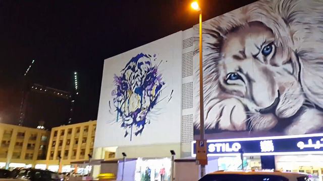 Lion and Tiger Graffiti at Karama Dubai 25.04.2017 смотреть онлайн