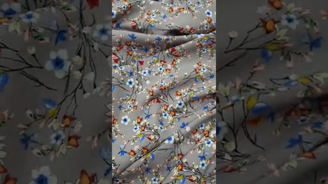 Штапель с цветочным принтом. смотреть онлайн