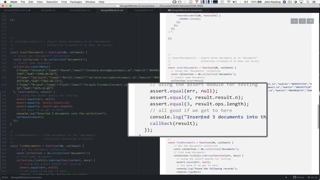 CS230 L16.04 Introduction to CRUD with MongoDB's NodeJS Driver смотреть онлайн