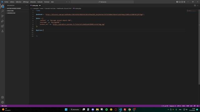 ENVOIE DE MESSAGE DISCORD EN PHP смотреть онлайн