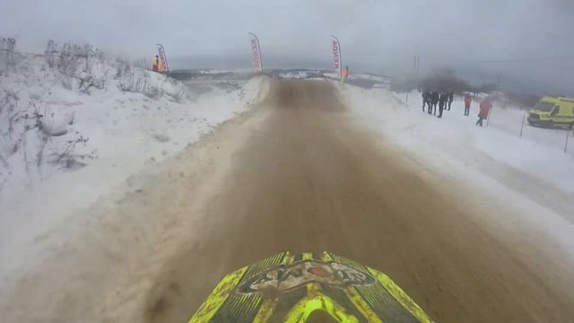Мотокросс в Подольске 2 заезд Open шипы отрывки из того, что можно было хоть как то увидеть смотреть онлайн