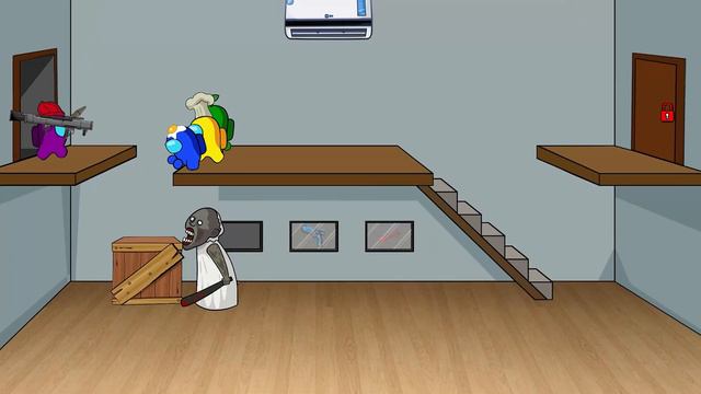 AMONG US ANIMATION - Granny vs Among Us - Funny Animation смотреть онлайн