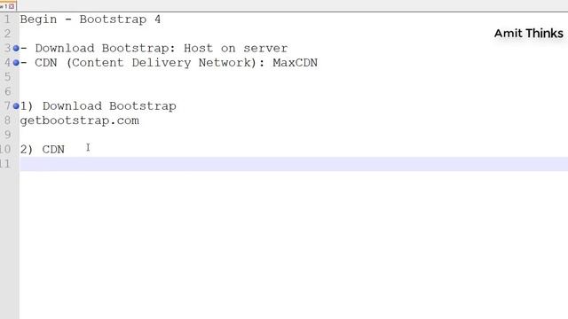 How to setup Bootstrap with CDN | Amit Thinks смотреть онлайн