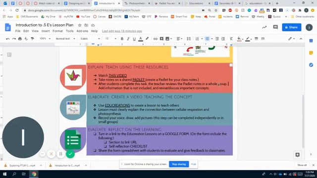 Introduction to 5 E's Lesson Plan Google Docs смотреть онлайн